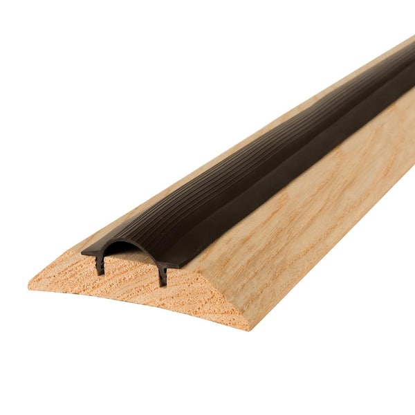 M-D Building Products 3-1/2 in. x 1-1/8 in. x 36 in. Natural Hardwood and Vinyl Low-Profile Threshold