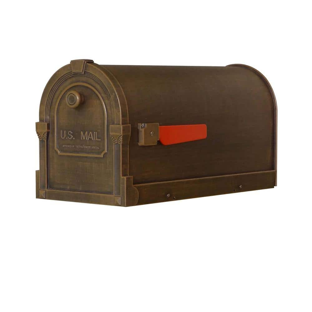 Savannah Copper Post Mount Mailbox SCS-1014-CP - The Home Depot