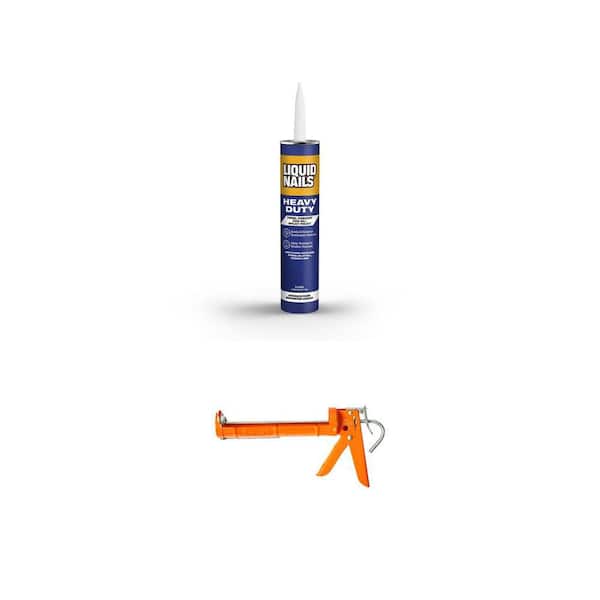 Heavy Duty 10 oz. Tan Low VOC Construction Adhesive and 10 oz. Light-Duty Drip Free Caulk Gun Combo (2-Piece)