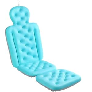 Luxury Full Body Bath Pillow for Bathtub, Thick Cushion with Laundry Bag, Headrest Neck and Back Support in Ocean Blue