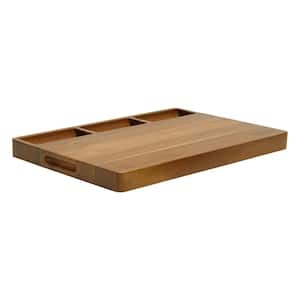 Acacia Wood Rectangular 20 inch Butcher Block Prep-Carving Board