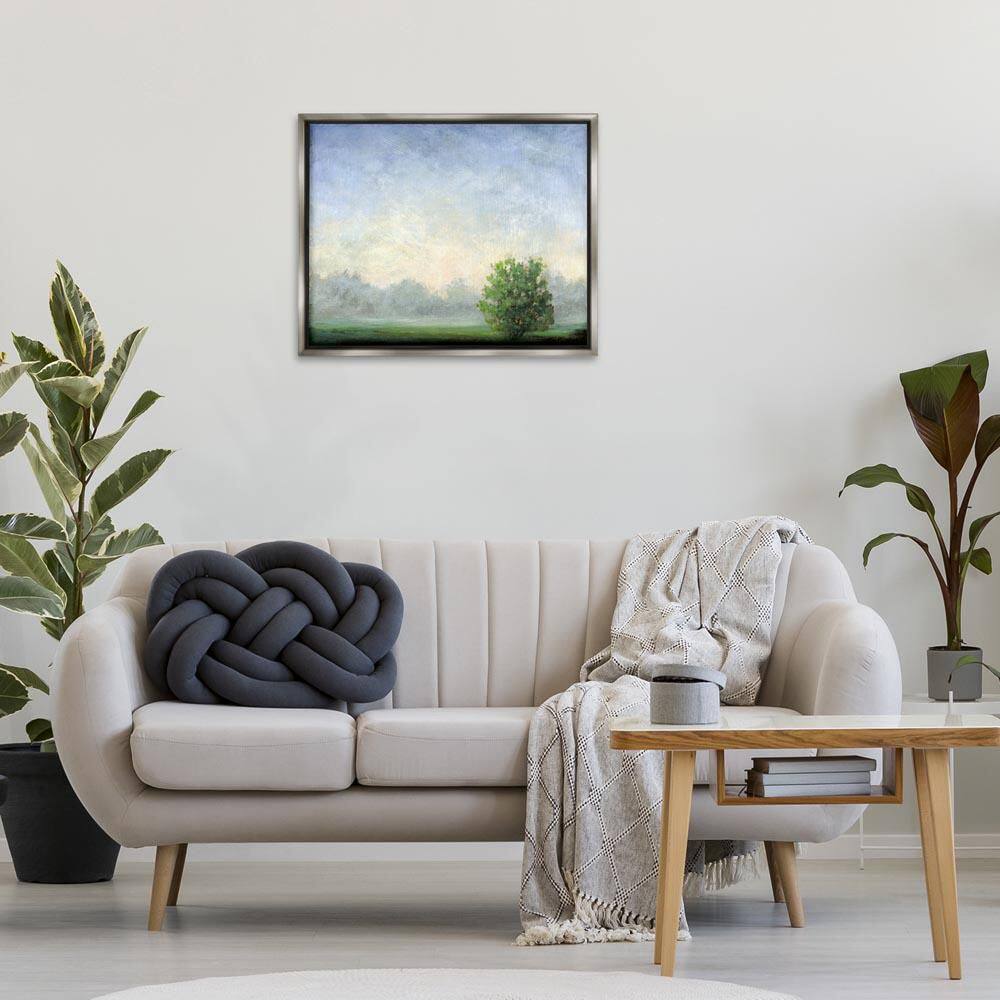 Serene Morning in Countryside by Ashley Davis Gray Floater Frame Nature Graphic Art Print 25 in. x 31 in. price history on PriceWatchPro