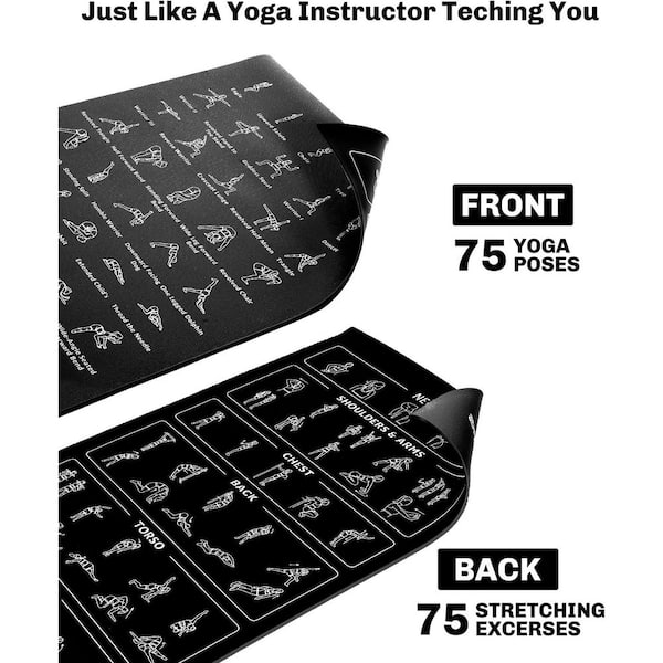 新品未使用　shiromani × session sofhu mat ブラック Anqtovp 68 ft. Gray Non-Toxic Instructional Yoga Mat with 75