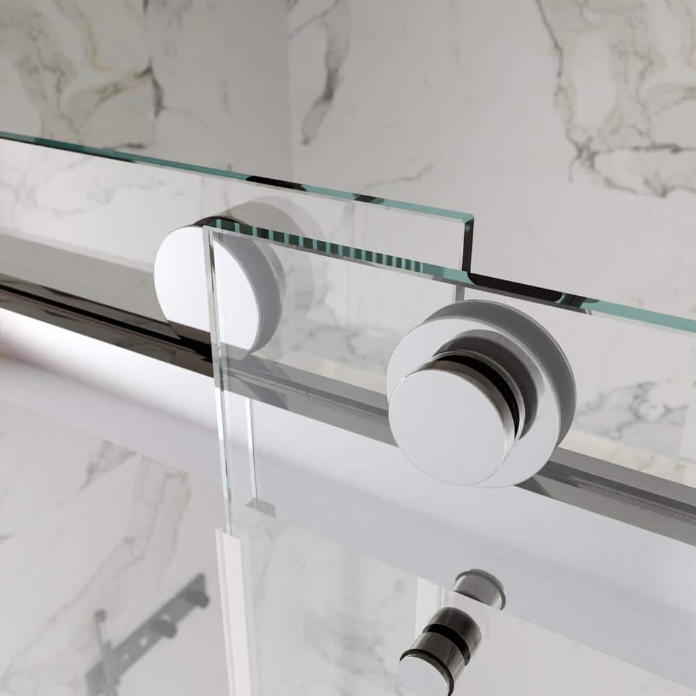 Concord 60" Frameless Sliding Shower Door with Chrome Finish