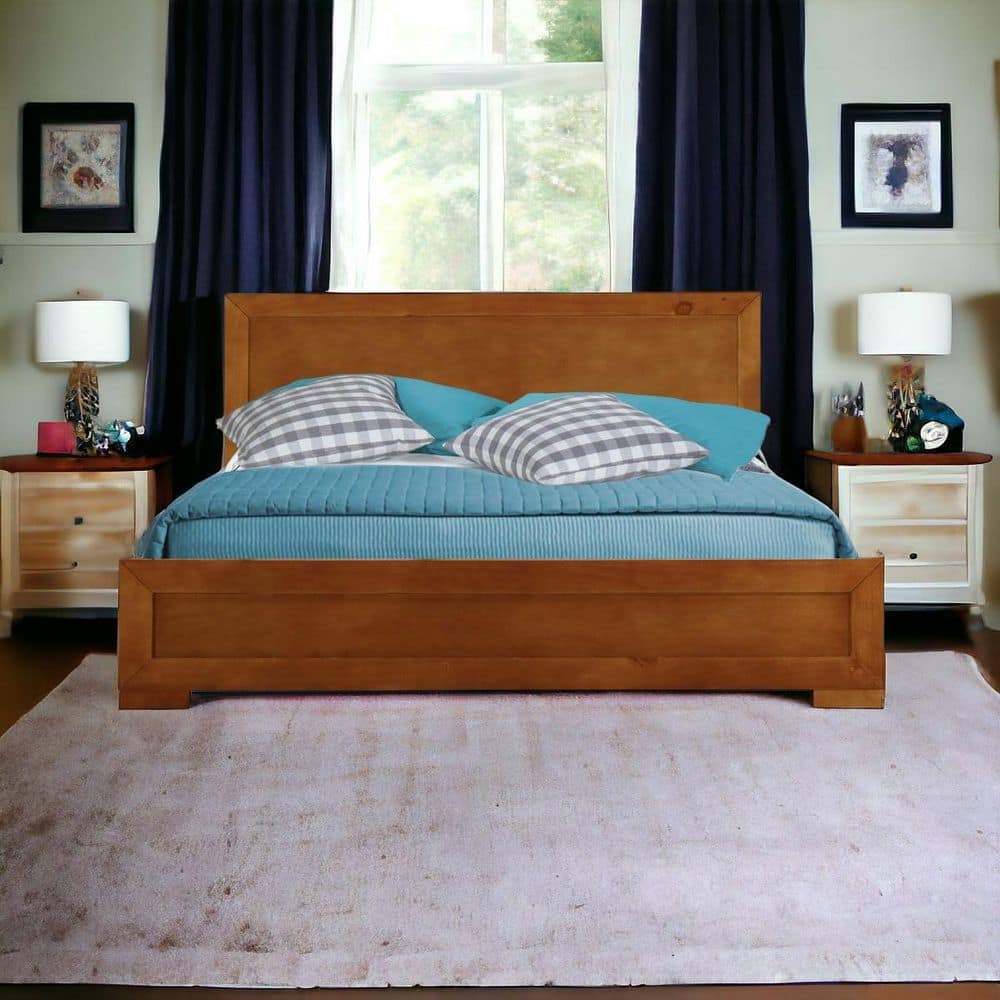 Brown Wood Frame Queen Panel Bed price history on PriceWatchPro