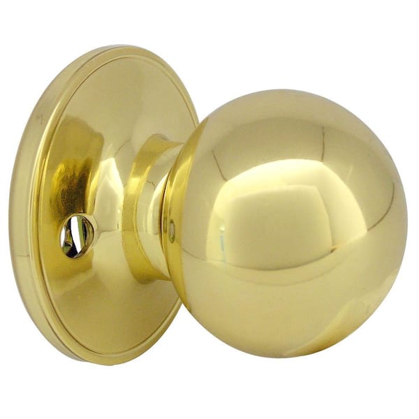 Faultless Ball Polished Brass Dummy Door Knob