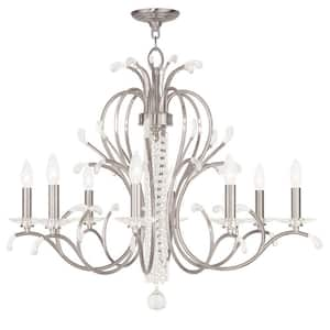 Serafina 8 Light Brushed Nickel Chandelier