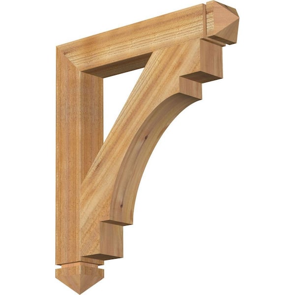 Ekena Millwork 4 in. x 30 in. x 26 in. Western Red Cedar Merced Arts and Crafts Rough Sawn