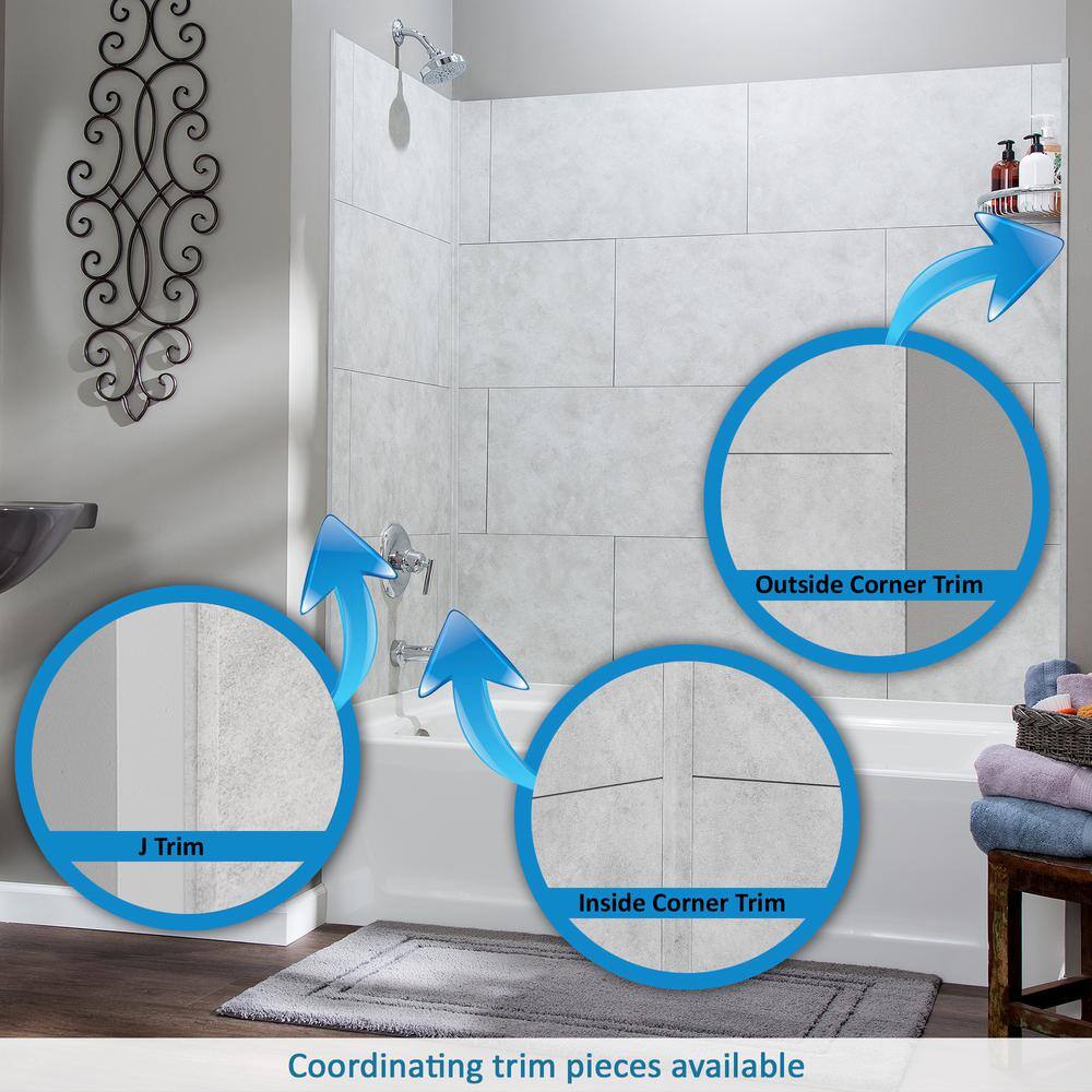 25.6" x 14.8" Frost Nickel Vinyl Wall Tiles