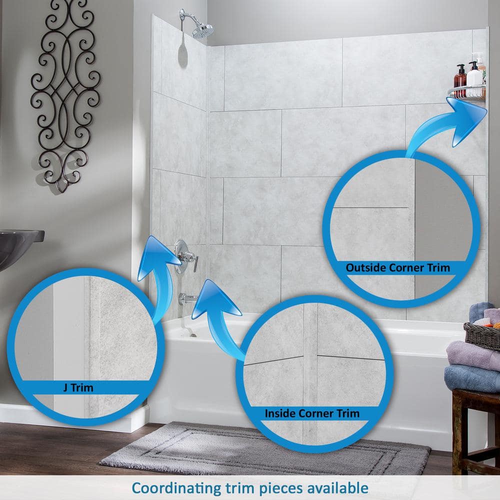 Wind Gust Gray PVC Interlocking Wall Tile Panels