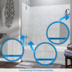 23.23 in. L x 11.1 in. W Wind Gust No Grout Vinyl Wall Tile (17.9 sq. ft./case)