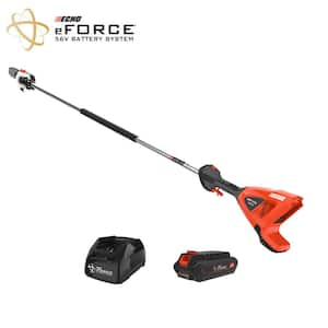 eFORCE 10 in. Bar 56V Cordless Battery Powered Pole Saw w/Fixed Shaft Providing 12 ft. of Reach 2.5Ah Battery & Charger