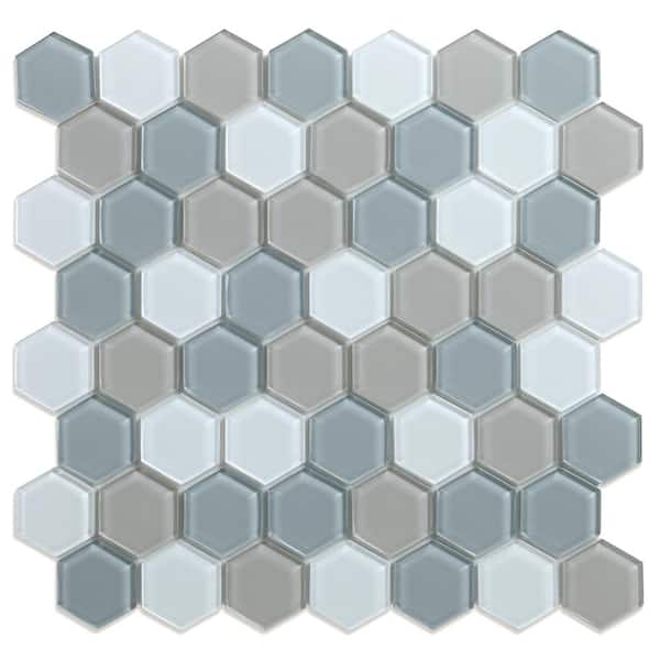 Inoxia SpeedTiles Aurora 11.51 in. x 11.06 in. x 5 mm Mixed Colors Glass Self-Adhesive Wall Mosaic Tile (5.30 sq.ft./Case)