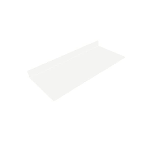 4 ft. Solid Surface Countertop in Designer White with Matte Finish