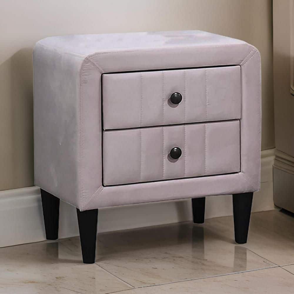Rheo Pink and Velvet 2-Drawer 20.5 in. W Nightstand price history on PriceWatchPro