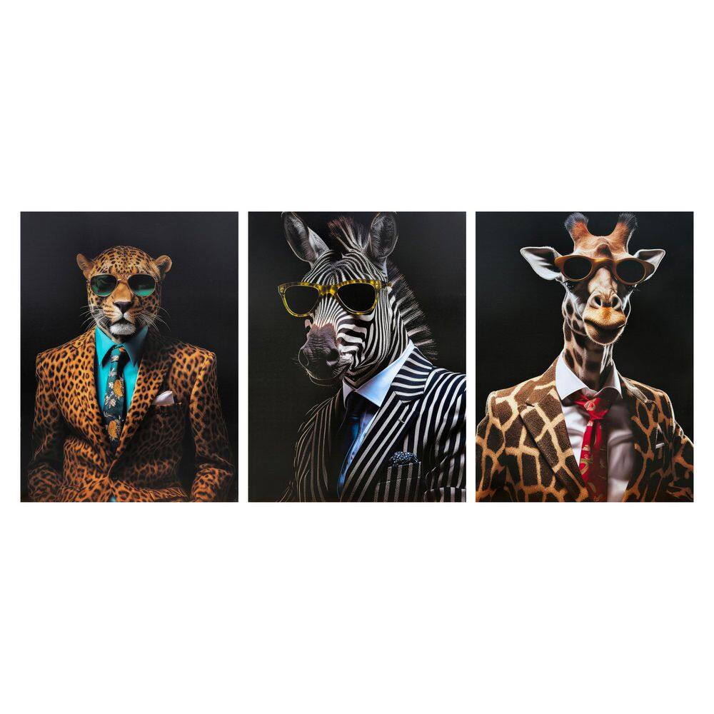3 Piece Unframed Graphic Print Animal Art Print 32 in. x 24 in. price history on PriceWatchPro