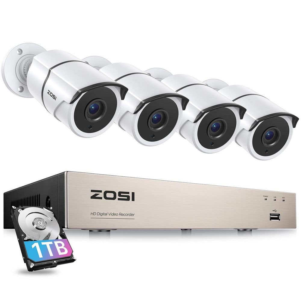 Revo Wireless HD 8-Channel 1TB NVR Smart Surveillance System With 8-Wireless 1080p Full-HD Indoor/Outdoor Bullet Cameras RW81HDBNDL-1 - The Home Depot