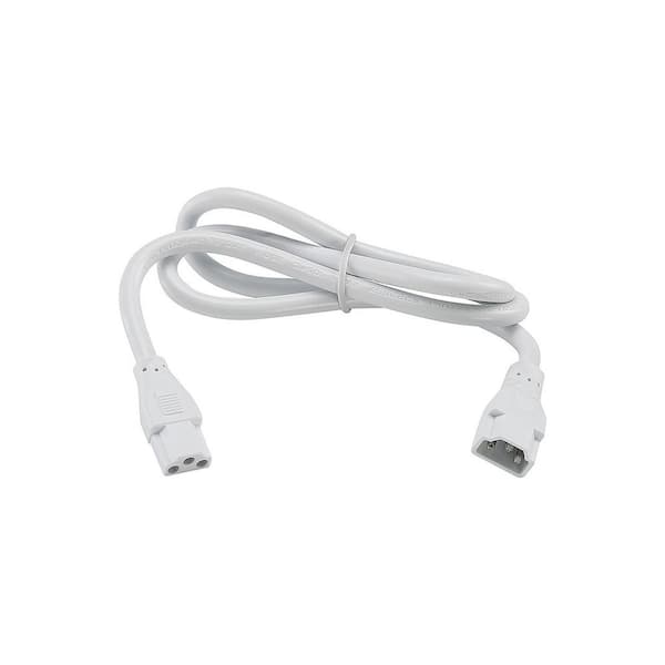 White Under Cabinet Jumper Cable Connector Cord