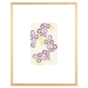 Clematis Constellation Framed Mixed Media Abstract Wall Art 4 in. x 19 in.