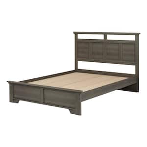 Versa Gray Particle Board Frame Queen Panel Bed With Headboard