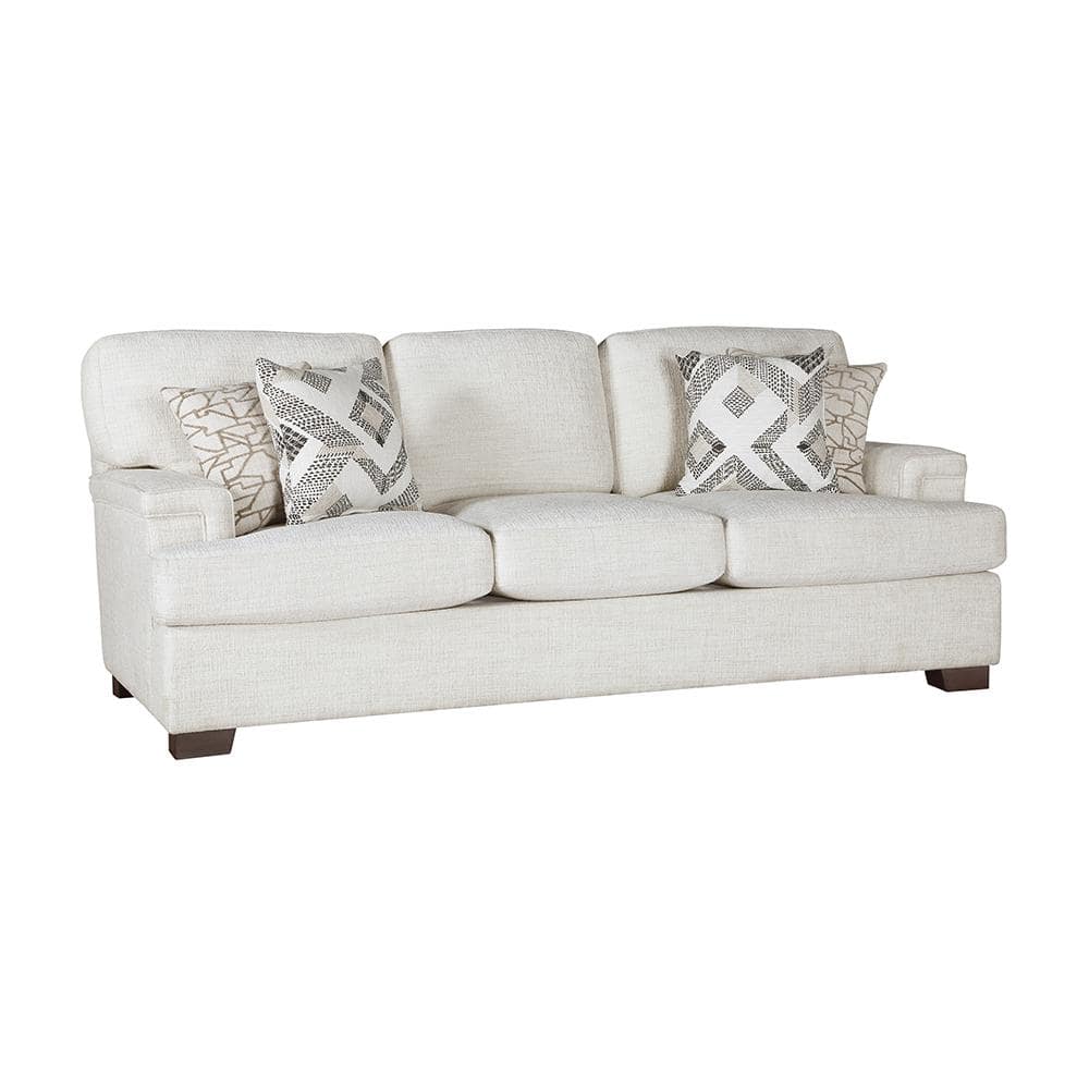 Beige Chenille Lawson Sofa with Removable Cushions