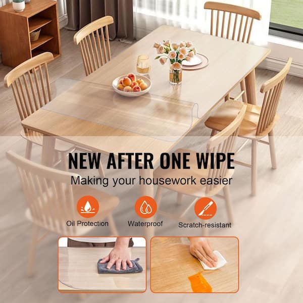 ANRO Film de table transparent lavable 2 mm - Film PVC souple - 90 x ANRO Film de table transparent lavable 2 mm - Film PVC souple - 90 x
