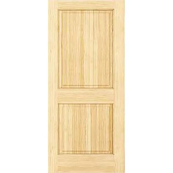 Kimberly Bay 18 in. x 80 in. Unfinished 2-Double Hip Panel Solid Core Wood Interior Door Slab