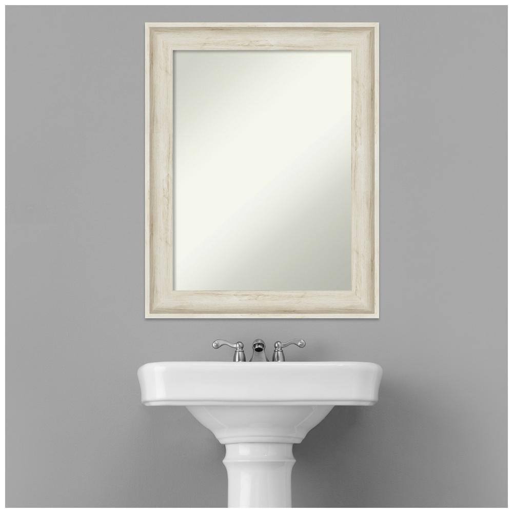 Regal Birch Cream Rustic Whitewash Bathroom Vanity Mirror 22.75x28.75in