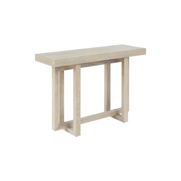 Nyhus Barley 47 in. W x 16 in. D x 31 in. H Whitewash Modern Style Rectangle Wood Console Table