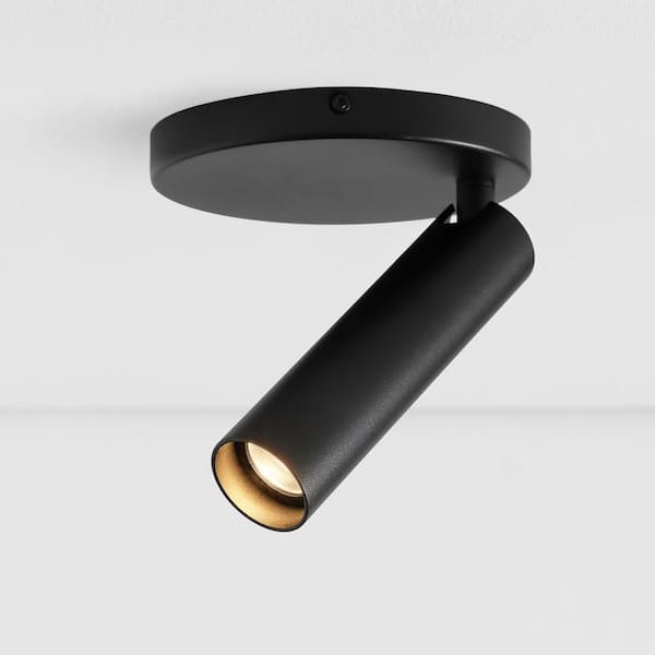 Vidalite Karpo Matte Black Adjustable Spot Light, Integrated LED Bulb, Fixed Track Cylinder Spotlight, 3000k, 580 Lumens