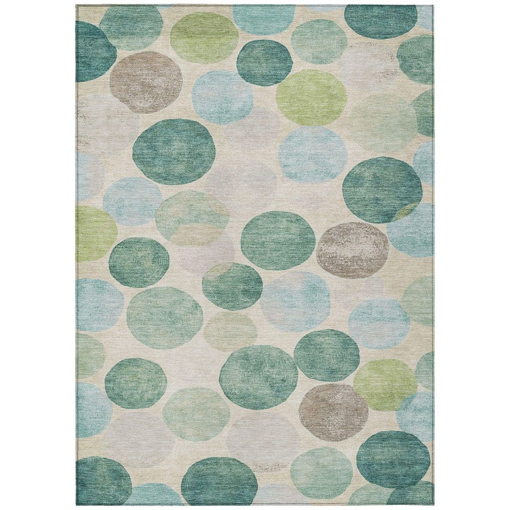 Chantille Machine Washable Indoor/Outdoor Abstract ACN1951 Teal 5 ft. x 7 ft. 6 in. Area Rug price history on PriceWatchPro
