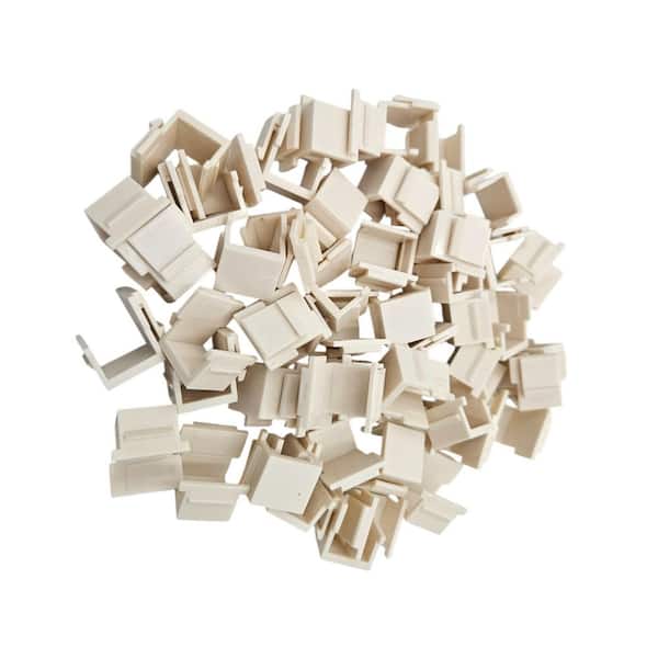 Blank Keystone Jack Inserts-White (100-Pack)