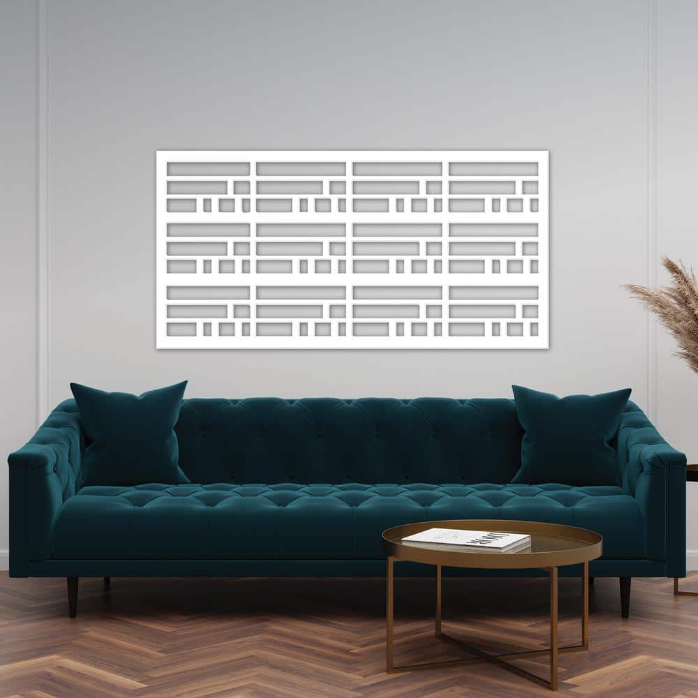 White Polyethylene Decorative Privacy Lattice Panel 2 ft. x 4 ft.