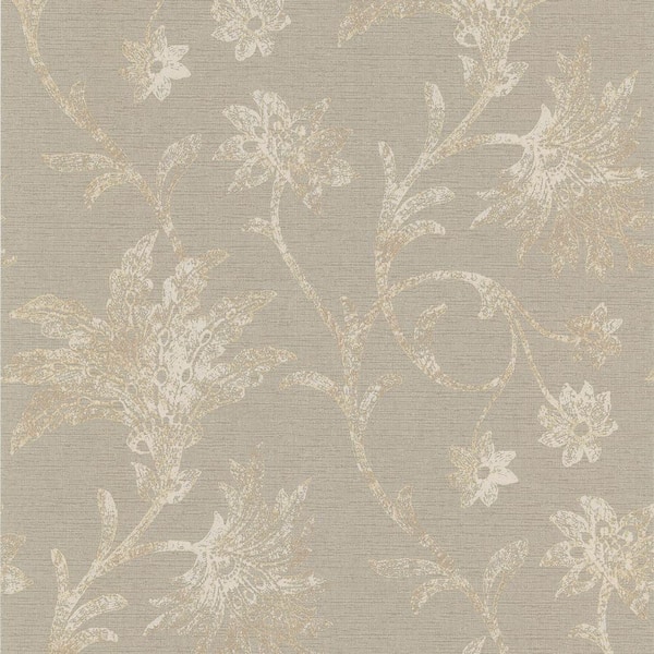 Kenneth James Jasmine Grey Floral Trail Wallpaper