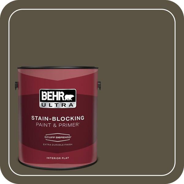 BEHR ULTRA 1 gal. #730D-7 Shadow Ridge Extra Durable Flat Interior Paint & Primer
