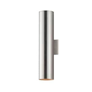 Outpost 2-Light 22 in. H Metallic Outdoor Hardwired Wall Sconce