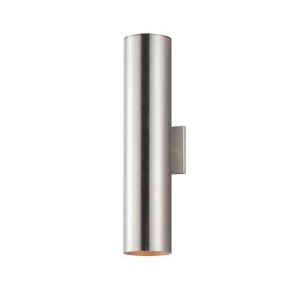 Maxim Lighting Outpost 2-Light 22 in. H Metallic Outdoor Hardwired Wall Sconce