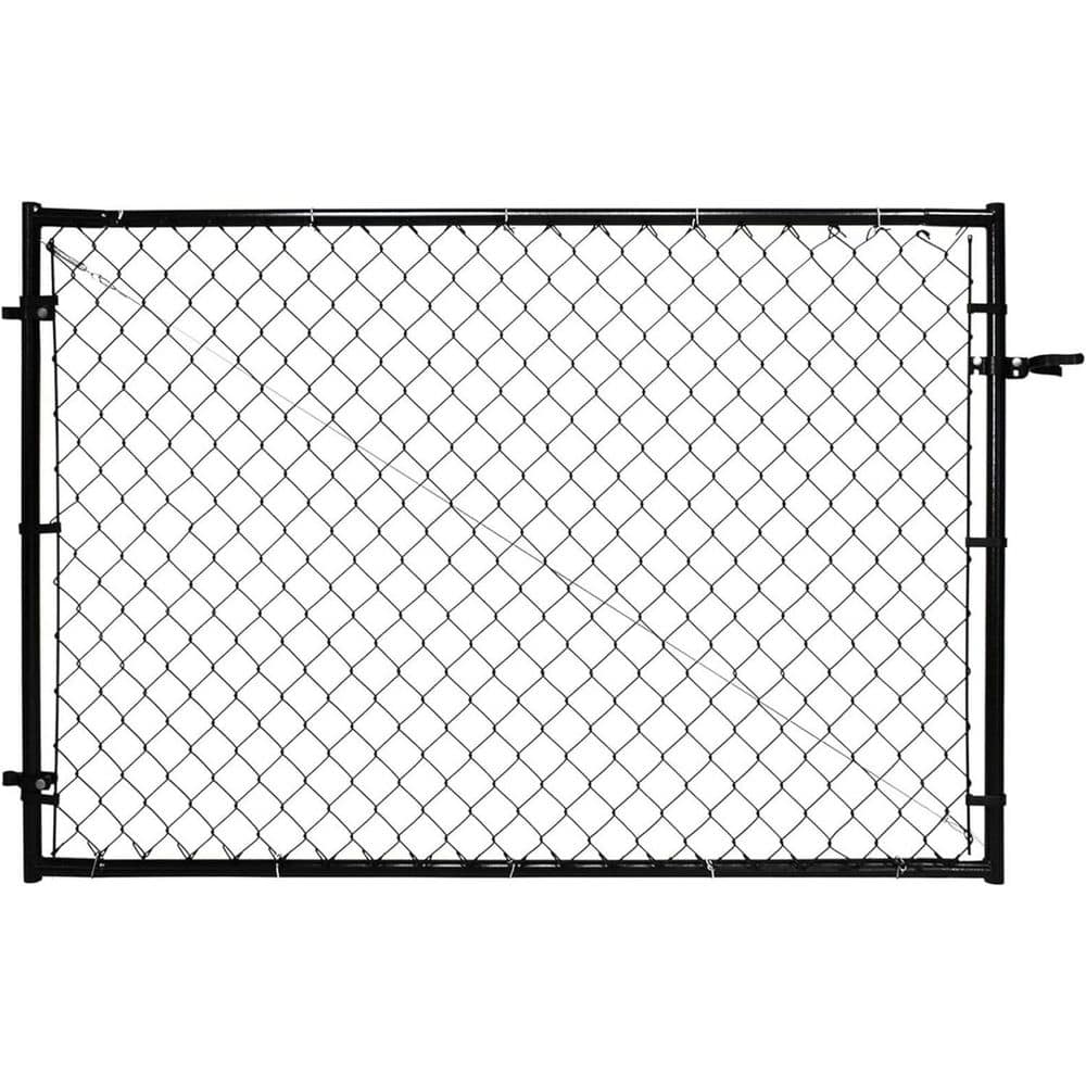 24 in. 72 in. Wide Fit-Right Adjustable Chain Link Gate Kit for Outdoor Dec