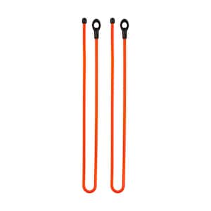 18 in. Gear Tie Loopable Twist Tie in Bright Orange (2-Pack)