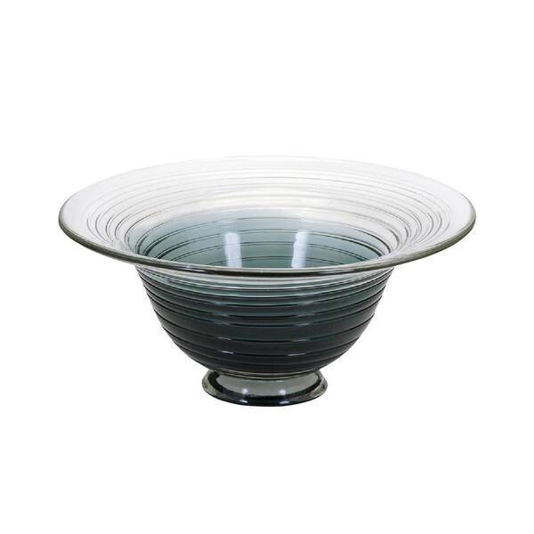 IMAX 6.5 in. x 13.75 Decorative Bowl Glass in Blue