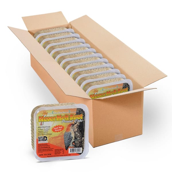 12 oz. Never Melt Peanut Suet Cakes for Wild Birds (12-Pack)