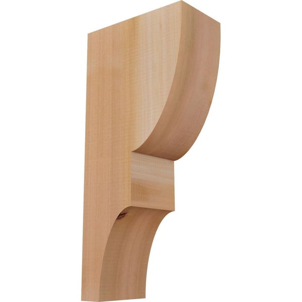 Ekena Millwork 5-1/2 in. x 10 in. x 22 in. Western Red Cedar Ridgewood Smooth Corbel