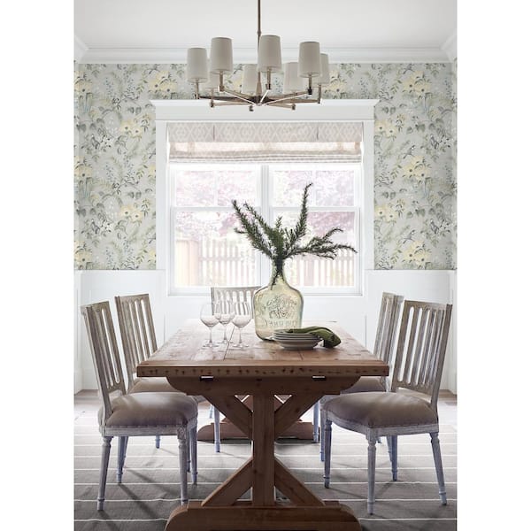 Frederique Grey Bloom Pre-pasted Paper Wallpaper