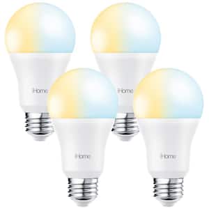 10-Watt Equivalent Tunable White A19/E26 Smart LED Light Bulb, 2700K 1100 Lumens (4-Pack)