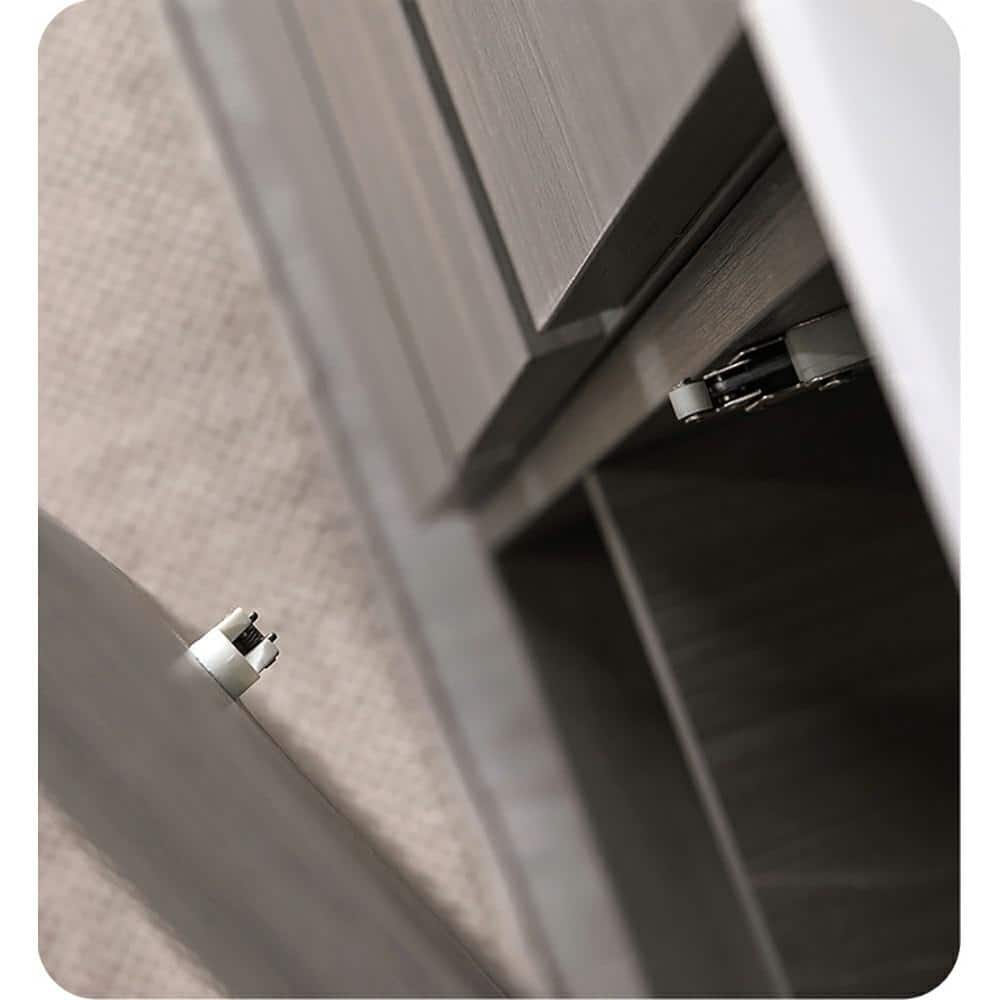 Lazzaro 60" Gray Solid Wood Freestanding Bathroom Vanity Cabinet