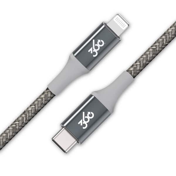 360 Electrical Habitat 4 ft. USB-C to Lightning Phone Charging Cable