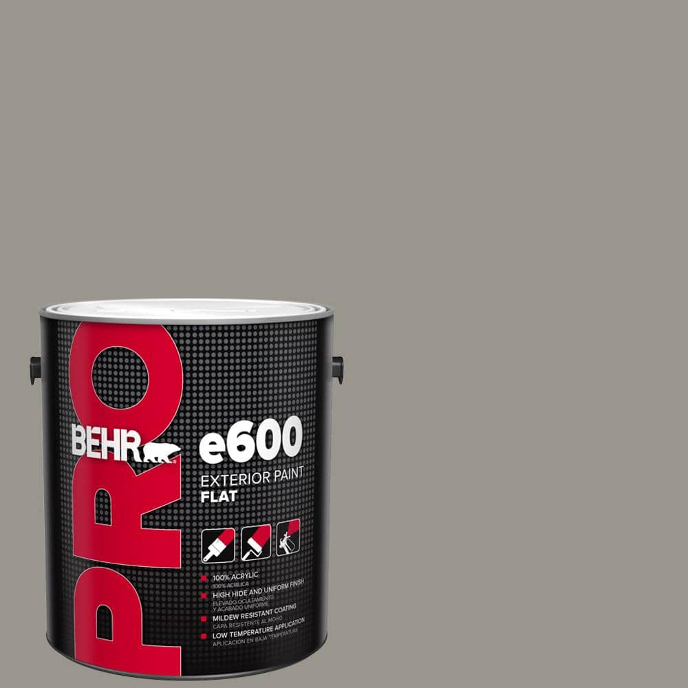 BEHR PRO 1 gal. N3604 Battleship Gray Flat Exterior Paint PR61001 The Home Depot