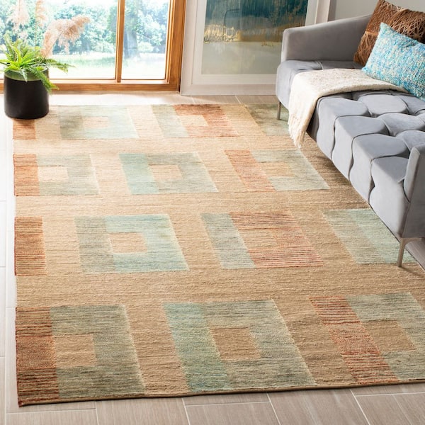 Santa Fe 6 ft. x 9 ft. Beige Geometric Area Rug