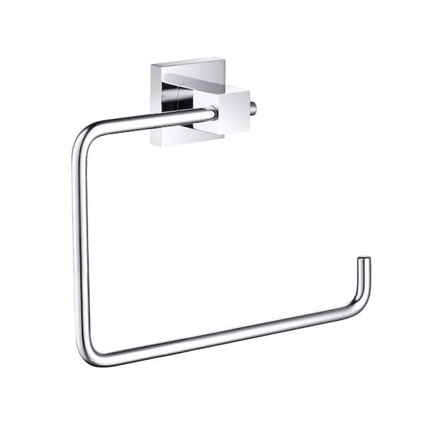 (1-Pack) Bathroom Accessories Wall Mounted Towel Ring in Chrome
