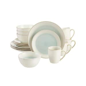 Adelaide 16-Piece Reactive Glaze Seabreeze Blue-Green Stoneware Dinnerware Set (Service for 4)